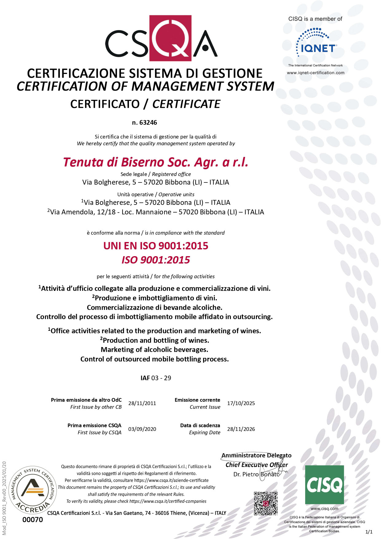 Certificazioni 3